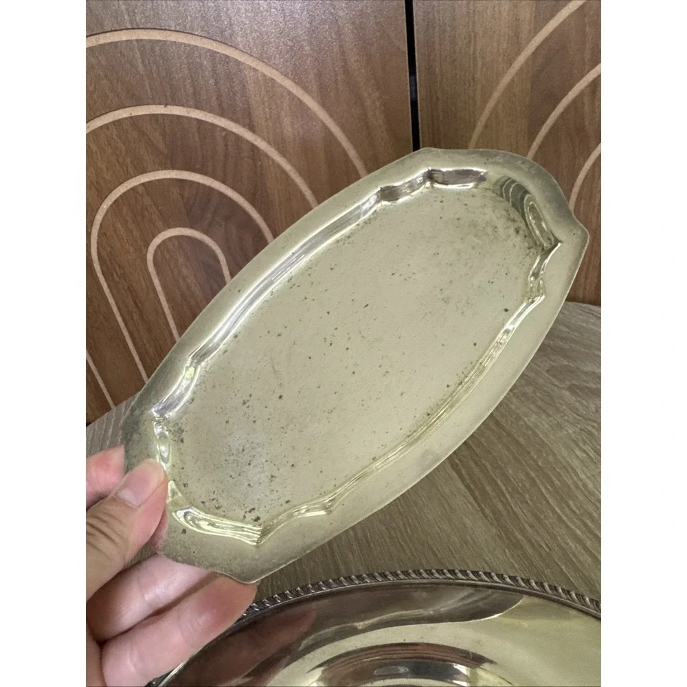 Set Of Two Silver Plated Dishes Trays